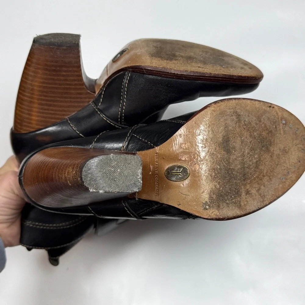 FRYE High Heel Boho Cowgirl Roper Boots Leather Andrea S-490 Sz 7